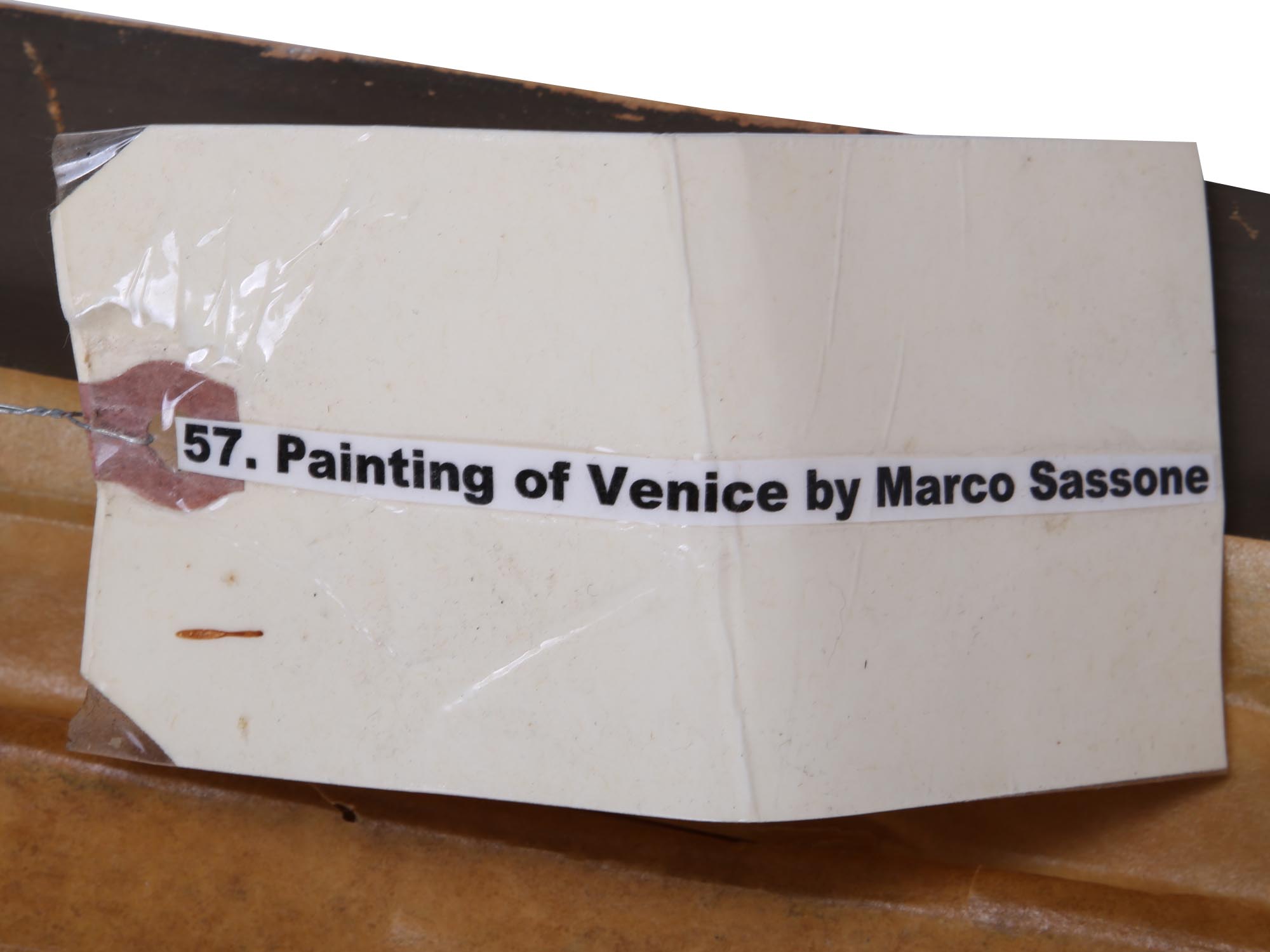 VINTAGE ABSTRACT VENICE PAINTING BY MARCO SASSORE PIC-5